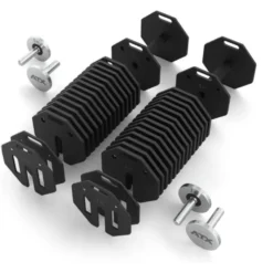 Set complet de musculation avec paire d'haltères octogonales ATX 2 x 36 kg et support de stockage inclus
