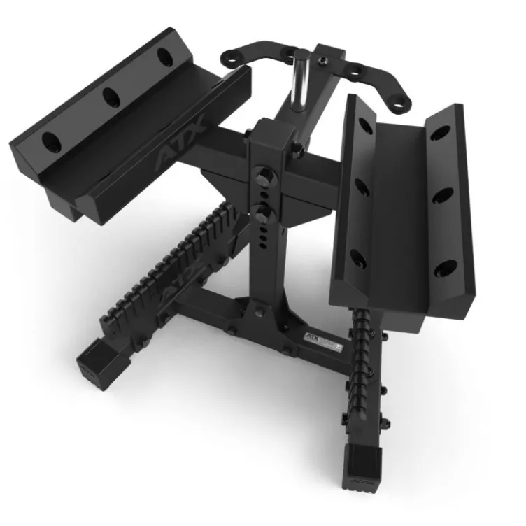 Set complet de musculation avec paire d'haltères octogonales ATX 2 x 36 kg et support de stockage inclus