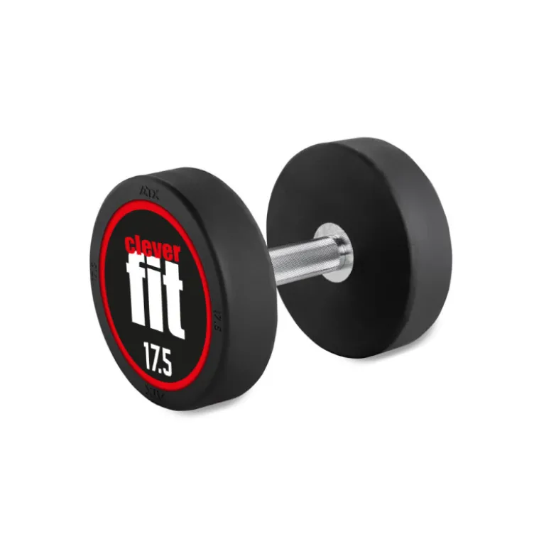 Set complet d'haltères compacts en acier et caoutchouc de 5 kg jusqu'à 50 kg selon déclinaison - Logo personnalisable
