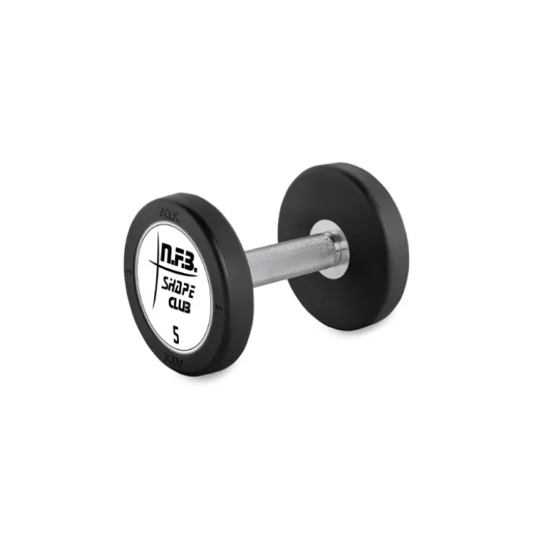 Set complet d'haltères compacts en acier et caoutchouc de 5 kg jusqu'à 50 kg selon déclinaison - Logo personnalisable