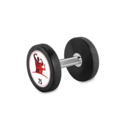 Set complet d'haltères compacts en acier et caoutchouc de 5 kg jusqu'à 50 kg selon déclinaison - Logo personnalisable