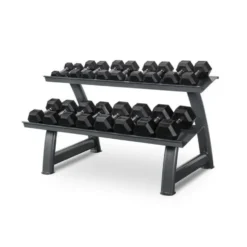Set complet Rack de rangement et 9 paires d'haltères hexagonaux 2 à 20 kg TH20 Titanium Strength