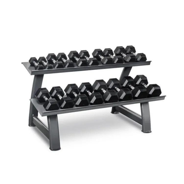 Set complet Rack de rangement et 9 paires d'haltères hexagonaux 2 à 20 kg TH20 Titanium Strength