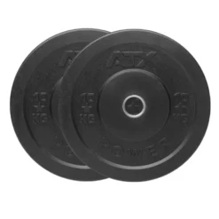 Set économique de 100 kg de poids Bumpers Plates et Barre de musculation olympique ATX