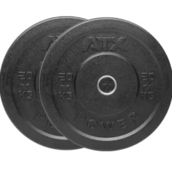 Set économique de 100 kg de poids Bumpers Plates et Barre de musculation olympique ATX