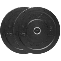 Set économique de 100 kg de poids Bumpers Plates et Barre de musculation olympique ATX