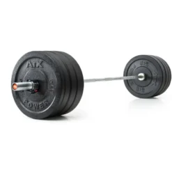 Set économique de 100 kg de poids Bumpers Plates et Barre de musculation olympique ATX