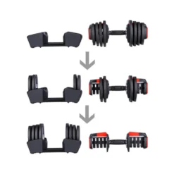 Set de musculation Powerblock avec haltère court et long - Kettlebells incluses