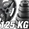 Set de plaques de poids olympiques ATX poignées en 125 kg