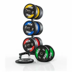 Set de poids olympiques ATX Bumper Plates colorés 200 kg