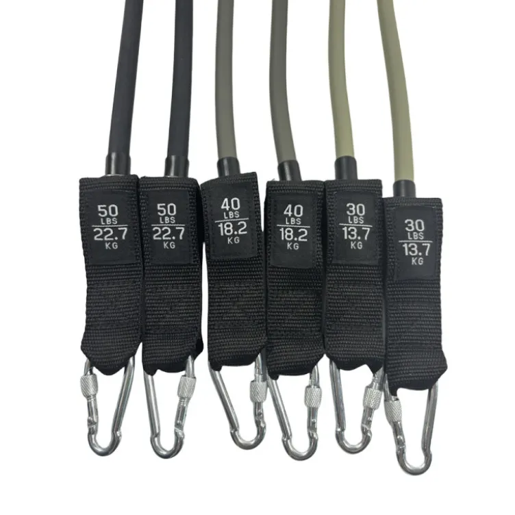 Set de renforcement musculaire - Barre de Pilates avec 6 bandes de résistance et poignées