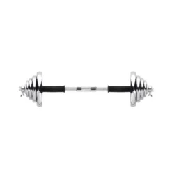 Set d'haltères chromé en mallette pour musculation des biceps - 55 kg