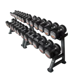 Set d'haltères complet de 5 kg à 35 kg avec support de rangement robuste à deux étages
