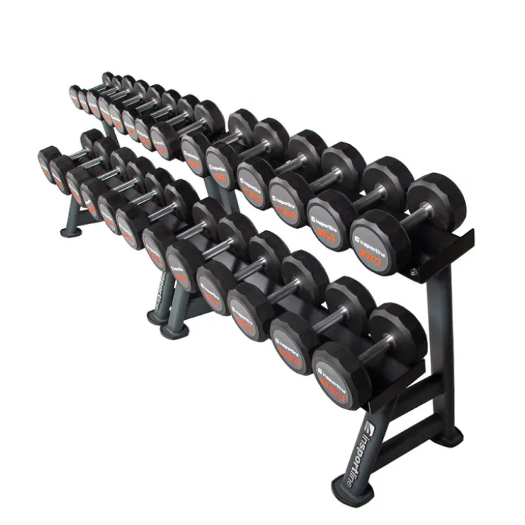 Set d'haltères complet de 5 kg à 35 kg avec support de rangement robuste à deux étages