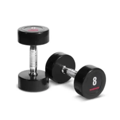 Set d'haltères complet 2,5 à 25 kg avec Rack de rangement - 10 Paires d'haltères numérotées HD25
