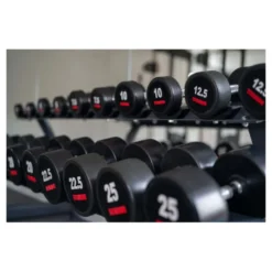 Set d'haltères complet 2,5 à 25 kg avec Rack de rangement - 10 Paires d'haltères numérotées HD25