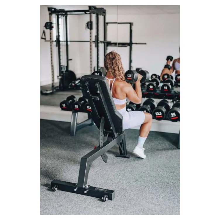 Set d'haltères complet 2,5 à 25 kg avec Rack de rangement - 10 Paires d'haltères numérotées HD25