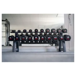 Set d'haltères complet 2,5 à 25 kg avec Rack de rangement - 10 Paires d'haltères numérotées HD25