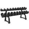 Set d'haltères complet 2,5 à 30 kg avec rack de rangement sur deux étages