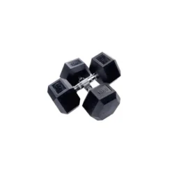 Set d'haltères hexagonaux 20 à 40 kg revêtement caoutchouc