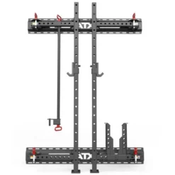 Set Half Rack mural et pliable ATX compact hauteur 198 cm avec rails de fixation