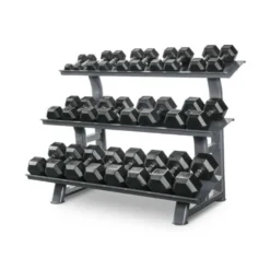 Set rack de rangement avec paire d'haltères hexagonaux 2 à 30 kg - TH30 Titanium Strength