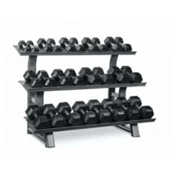 Set rack de rangement avec paire d'haltères hexagonaux 2 à 30 kg - TH30 Titanium Strength