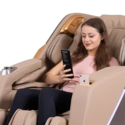 Siège massant pour les muscles avec ioniseur d'air et chauffage du dossier - 8 programmes prédéfinis et 5 types de massage