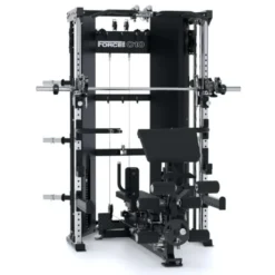 Sliding bench C10 Force USA - Banc de musculation sur glissière avec leg curl/extension et pupitre à biceps