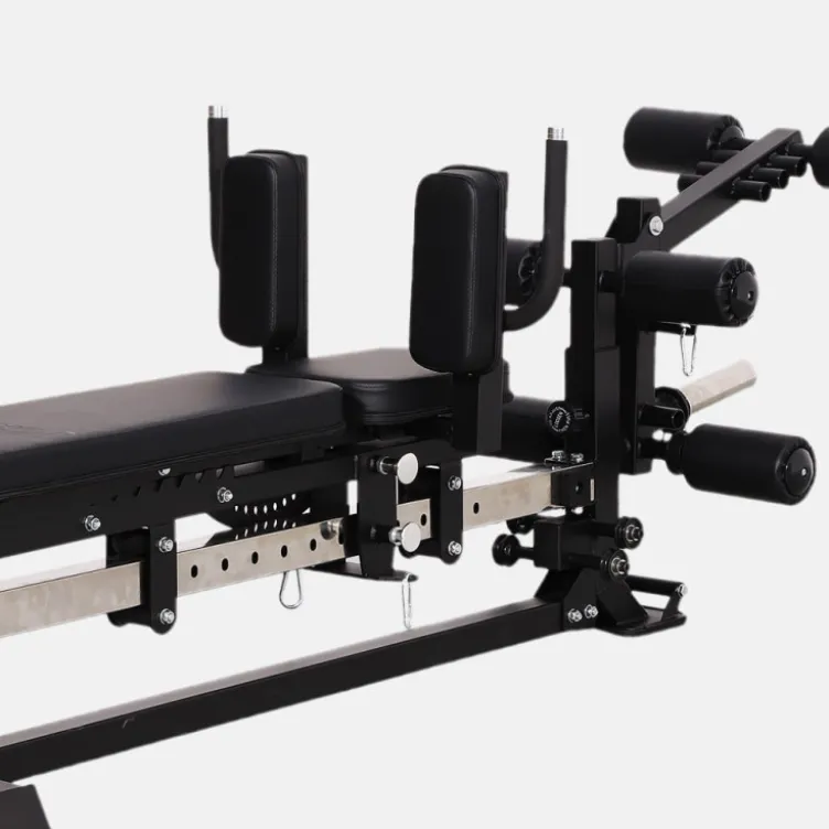 Sliding bench C10 Force USA - Banc de musculation sur glissière avec leg curl/extension et pupitre à biceps