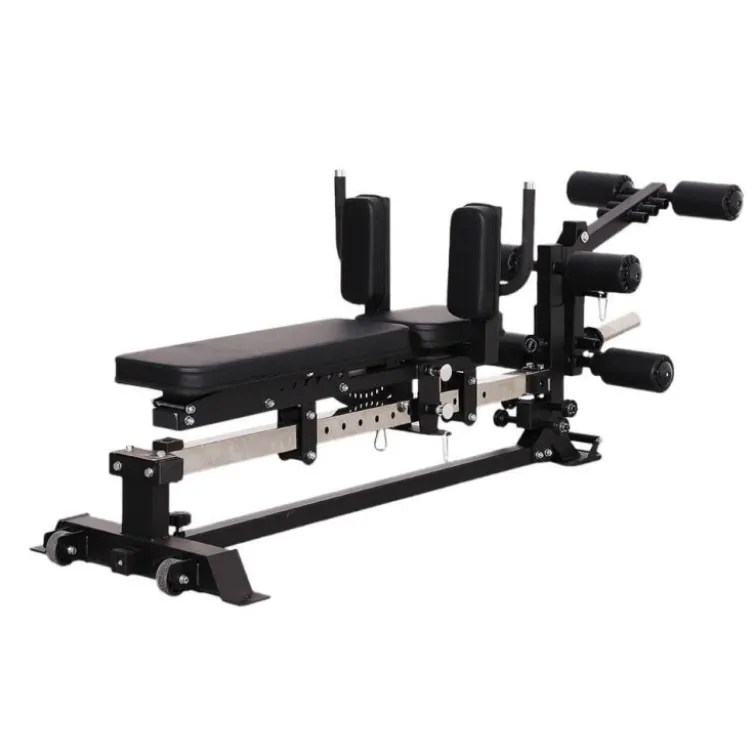 Sliding bench C10 Force USA - Banc de musculation sur glissière avec leg curl/extension et pupitre à biceps