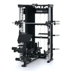 Sliding bench C10 Force USA - Banc de musculation sur glissière avec leg curl/extension et pupitre à biceps
