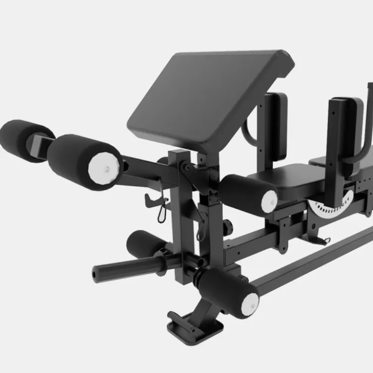 Sliding bench C10 Force USA - Banc de musculation sur glissière avec leg curl/extension et pupitre à biceps