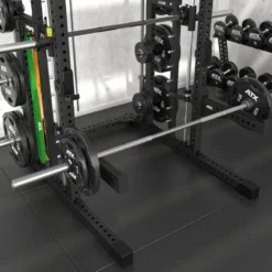 Smith machine ATX avec poulie à charge guidée 125 kg pour home gym - Barre guidée fluide avec 12 hauteurs