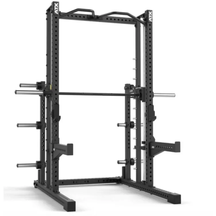 Smith machine ATX série 700 avec guidage précis et fluide ultra-robuste - Supports de rangement multiples intégrés pour homegym