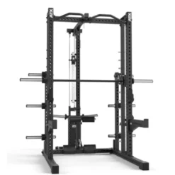 Smith machine ATX série 700 avec poulie à charge libre -Guidage précis et fluide avec supports de rangement multiples intégrés
