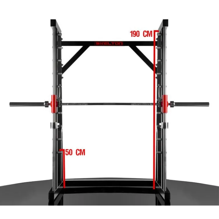 Smith machine avec barre de musculation guidée olympique - Capacité de charge 800 kg pour salle de sport