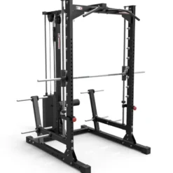 Smith machine cadre guidé et poulie haute et basse avec colonne de poids intégrée
