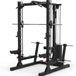 Smith machine cadre guidé et poulie haute et basse avec colonne de poids intégrée