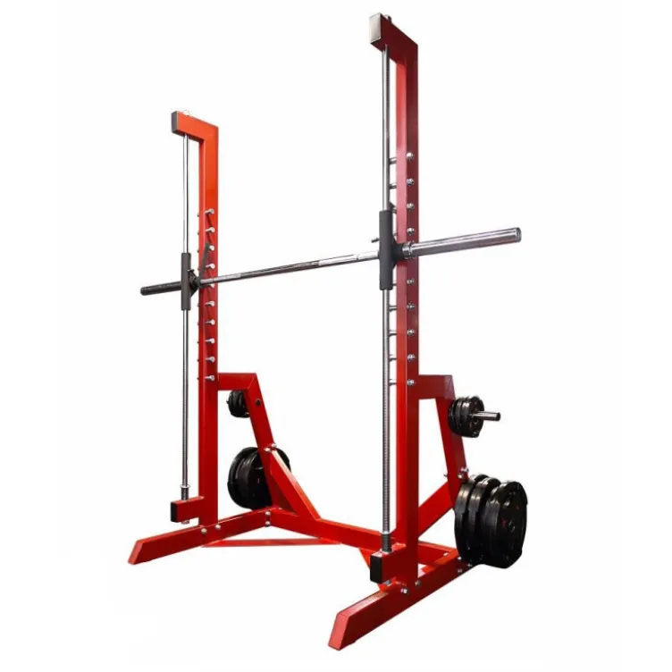 Smith machine à charge libre avec barre guidée pour disques de poids olympiques de 50 mm