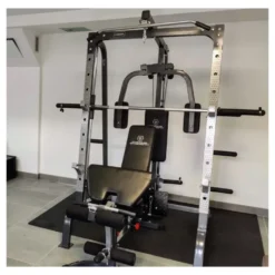 Smith machine complète avec système à poulie et banc d'entraînement avec options - Pack musculation 180SP Titanium Strength