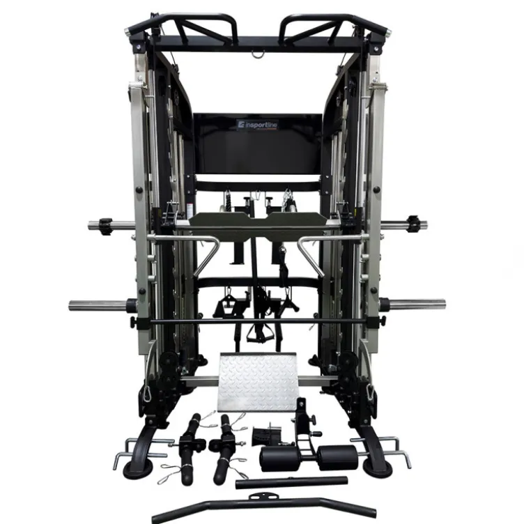 Smith Machine de musculation - Power rack avec colonne de poids et poulies
