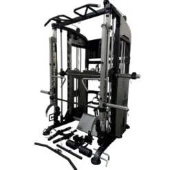 Smith Machine de musculation - Power rack avec colonne de poids et poulies