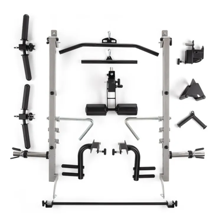 Smith Machine de musculation - Power rack avec colonne de poids et poulies