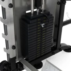 Smith Machine de musculation - Power rack avec colonne de poids et poulies