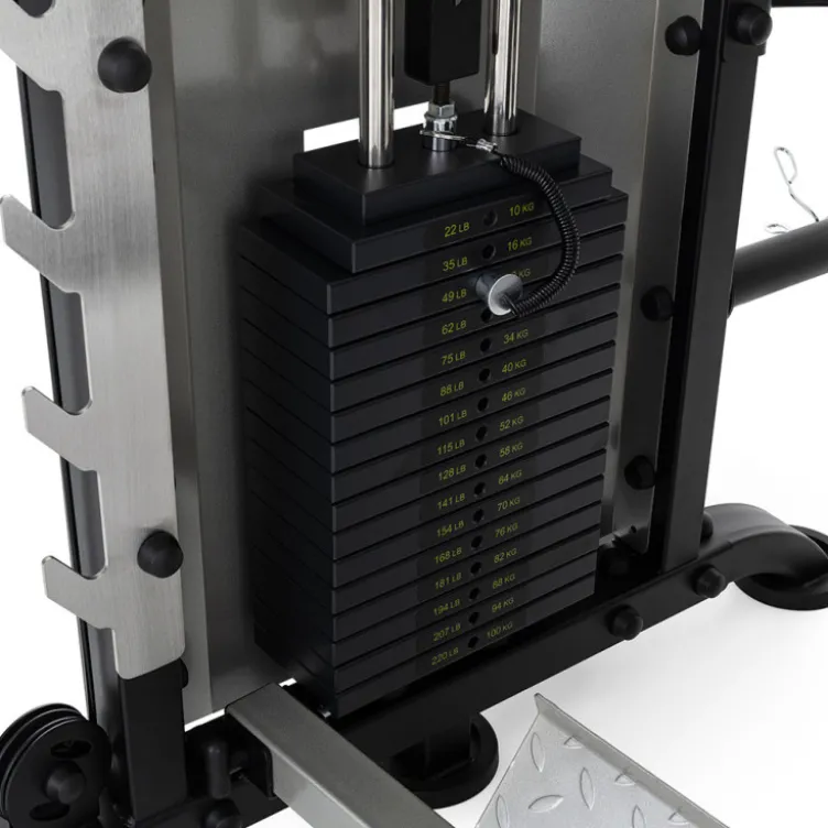 Smith Machine de musculation - Power rack avec colonne de poids et poulies