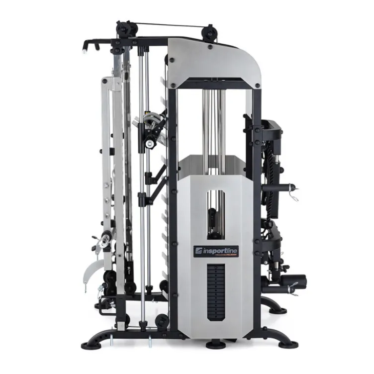 Smith Machine de musculation - Power rack avec colonne de poids et poulies