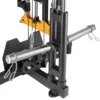Smith machine de musculation multifonctionnelle avec colonne de poids à charges libres et poste à poulie