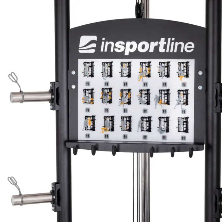 Smith machine de musculation multifonctionnelle avec colonne de poids à charges libres et poste à poulie