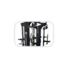 Smith machine de musculation avec double colonne de poids 200 kg et système de poulie